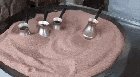 Turkish coffee when it fills the pot