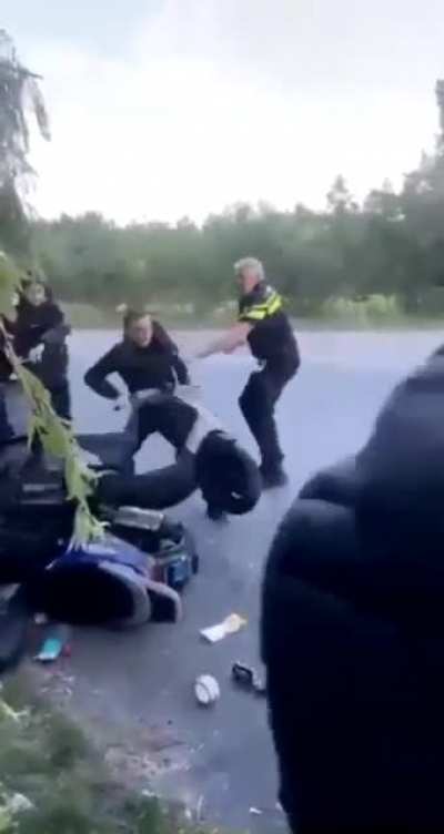 Trying to escape from the police