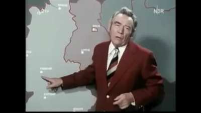 German comedian and Tv show host Peter Frankenfeld, displays the different german dialects in 1973.Here it is show how much the intonation, rythm changes from place to place, also the maybe now gone Köningsberg, Prussian dialect.
