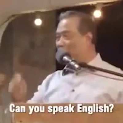 He do speak english
