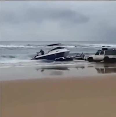 WCGW with whatever you call this madmans style of boat launching