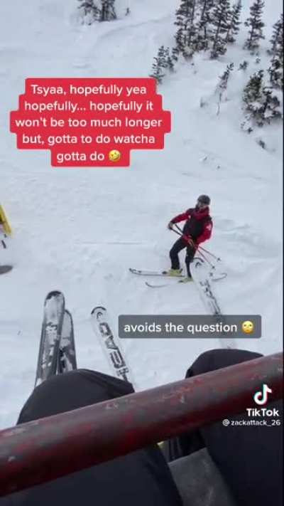How do you pee on a chair lift? ?