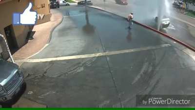 Just exiting the carpark