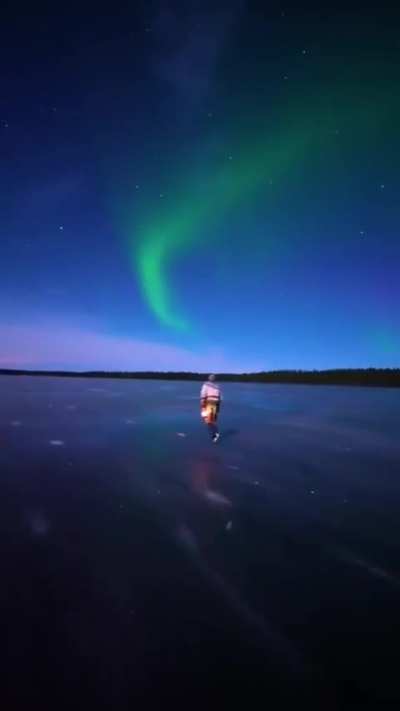 Glittering ice and Northern Lights? How is this real life?!??