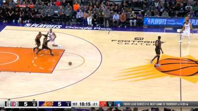 [Highlight] Westbrook swishes the three and then blocks Durant to the floor on the other end