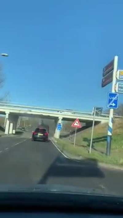 Driving with your crane still up...