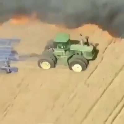 Creating a fire break.