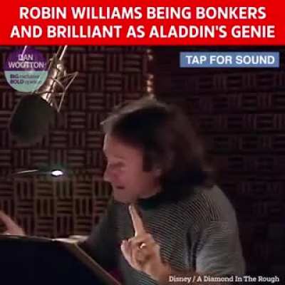 Relive this rare footage of the late, great Robin Williams in action as The Genie ?‍♂️ He made this movie a classic!