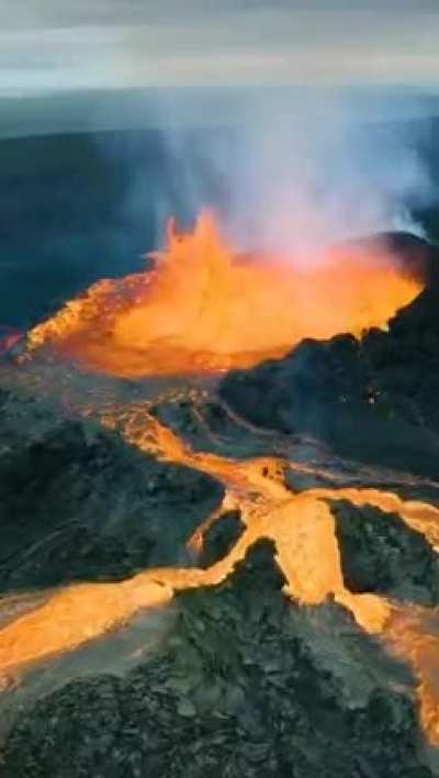 ? Iceland, Reykjanes Peninsula, Volcano Fagradalsfjall.