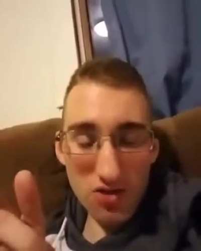 Guy uses an mp3 file to pretend he’s at a college party
