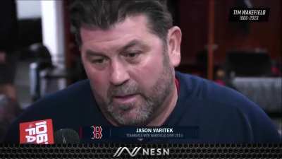 [Highlight] "Wake exemplifies what this uniform is." - Jason Varitek on who Tim Wakefield was as a teammate and a person.