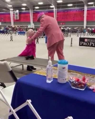 Judge at a Dog Show invites a little girl with Autism to show her stuffed puppy like a real dog