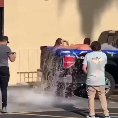 To try and and be cool at the drive through