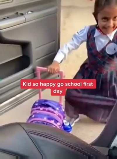Anyone remember loving school this much on their first day?