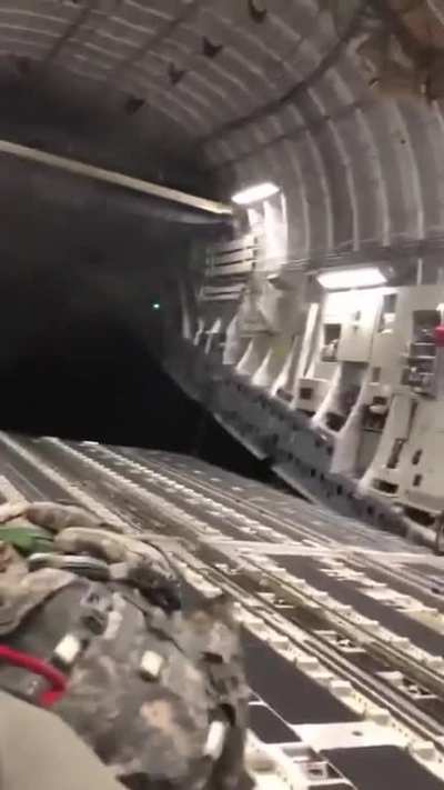 Airdropping vehicles from a Boeing C-17