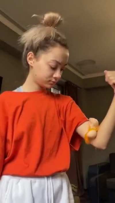 to show off his strength