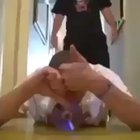 Breaking a CD with your head