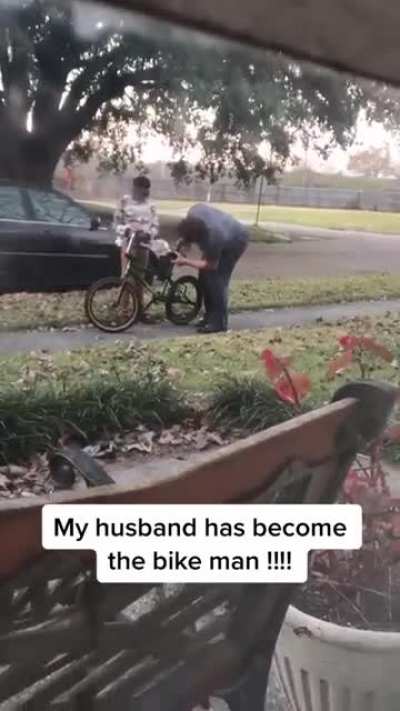 Guy becomes bike dude
