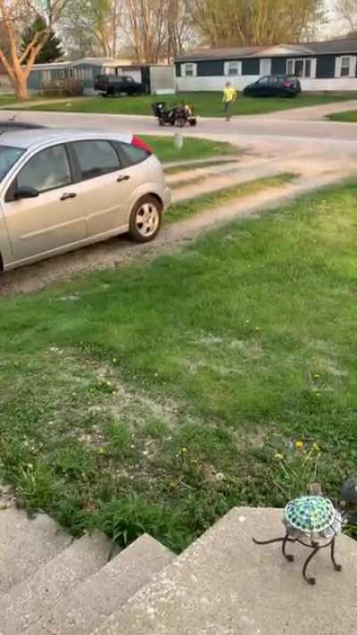 He really tried to blow it out.