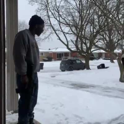 Driver said "rather you than me" smh ?