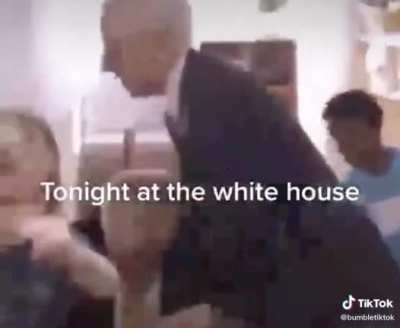 Actual footage from the White House while "someone" is dying inside...