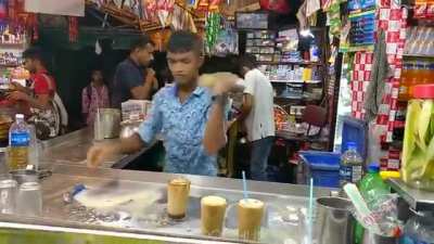 This guy making a drink
