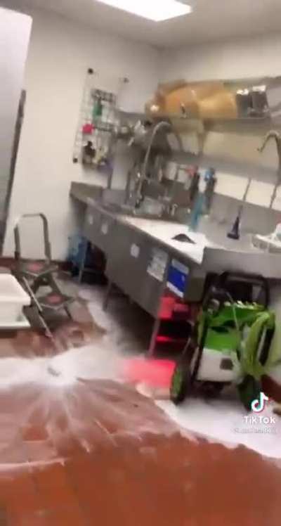 This guy took “drowning in work” to another level…