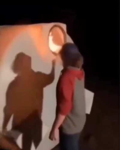 Man playing with fire