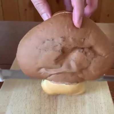 Mushroom-shaped bread.