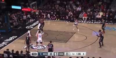 [Highlight] Kat dives off the court on a defensive stop for the wolves