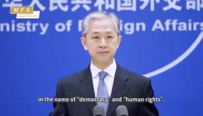 China: "The era in which the US acted arbitrarily in the world under the pretext of democracy and human rights is over."
