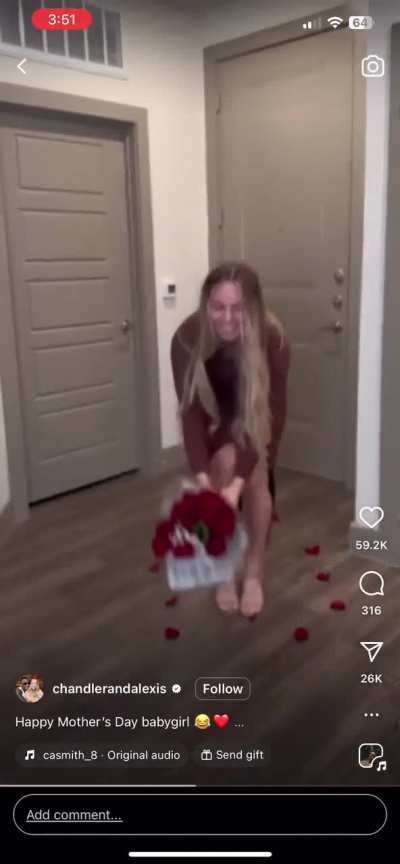 A true sweet surprise for returning home.