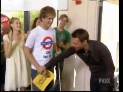 To high five a blind guy
