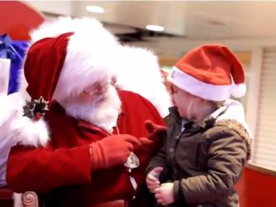 She is deaf but Santa knows how to speak