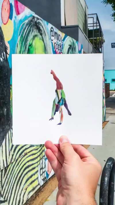 Simone Biles stop motion made with 100 paper cutouts ?? ?
