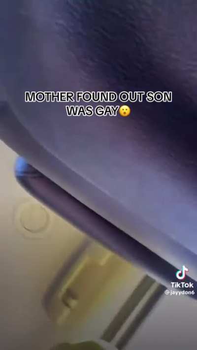 A disgusting woman yells at her son foe being gay. Despicable