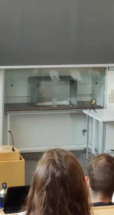Knowingly igniting an explosion behind glass