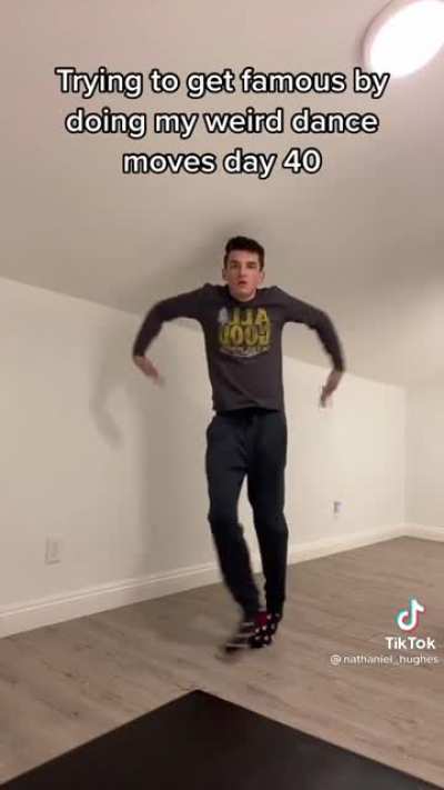 I don't believe this man has any arm bones ?