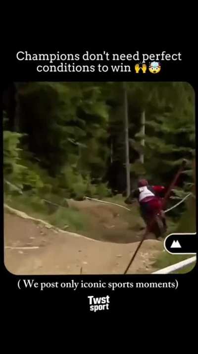 The mountain biker who won without a Chain.l ?