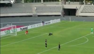 To clear the ball.