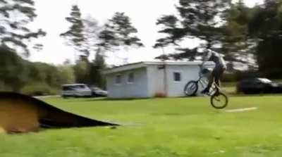 Backwards bike flip