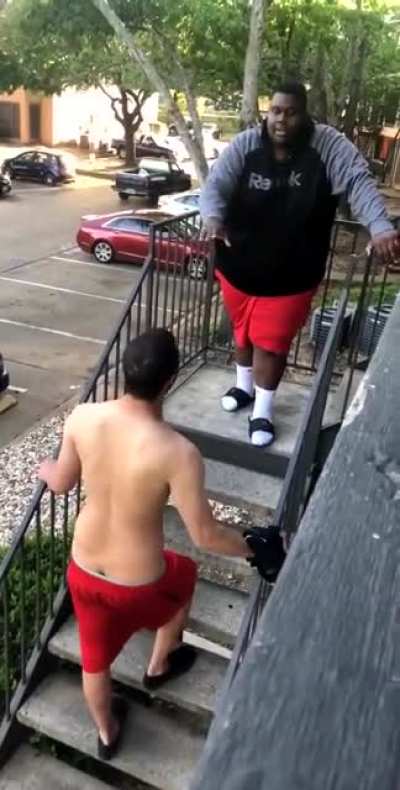 Get down them stairs boy ?