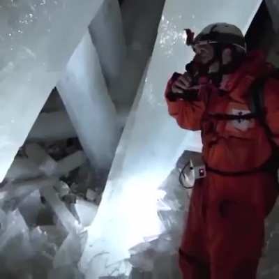 ? Cave of Crystals beneath Mexico's Sierra de Naica Mountain.