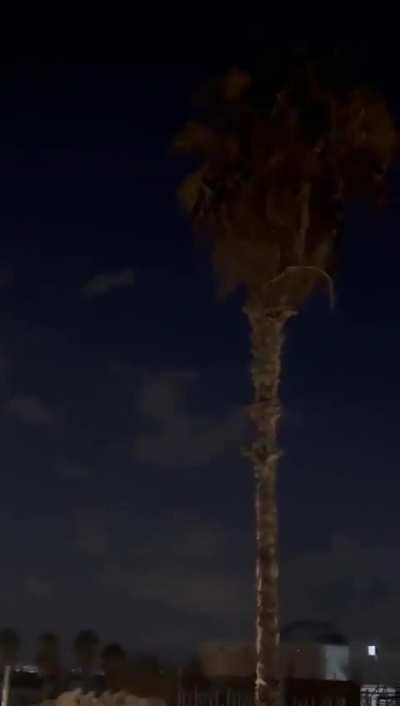 For the first time in history- Israel shooting down rockets using its new "Iron Beam" Laser system.