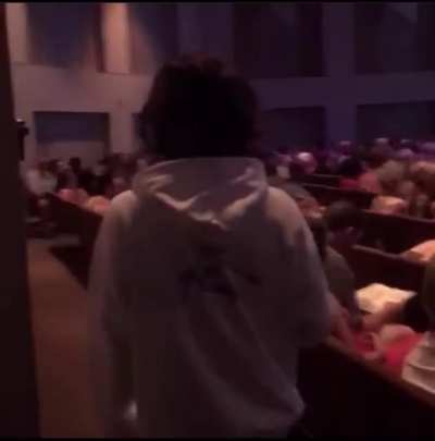 Smoking a blunt in the middle of a packed church for clout and attention but gets arrested instead ?