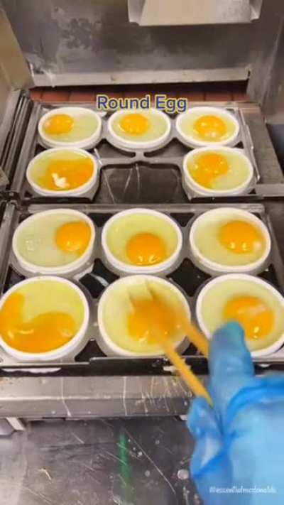 the difference between folded and round eggs at McDonald's. aside from their shape ;)