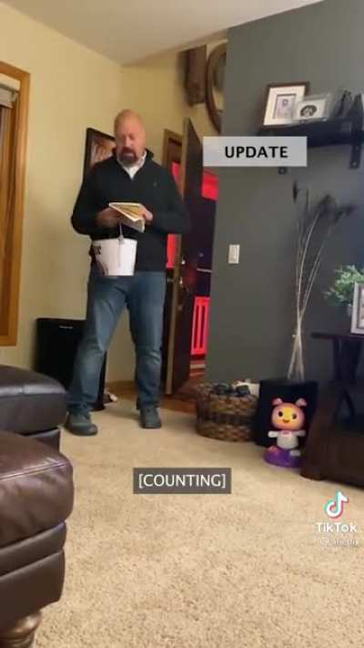 Dad takes the Halloween experience very seriously for kids and adults