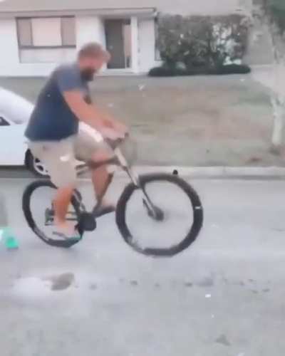 Pop a wheelie for the camera dad!