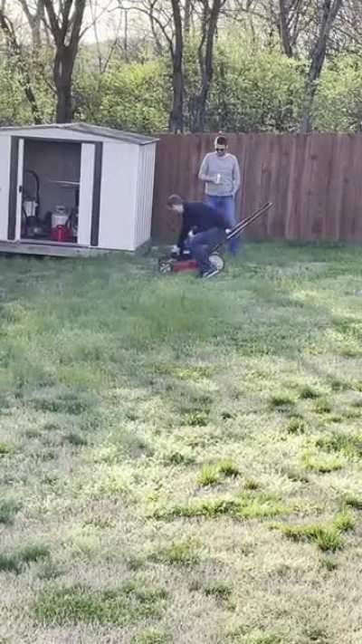 “How many lawnmowers have you started?!”