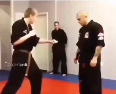 Black belt defense technique.
